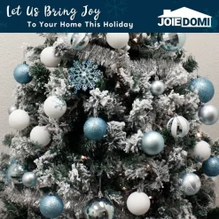Joiedomi 50pcs Blue And White Shatterproof Christmas Ornaments -Christmas Ornaments Sales Store 50pcs Blue and White Shatterproof Christmas Ornaments 3 600x600 1