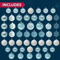 Joiedomi 50pcs Blue And White Shatterproof Christmas Ornaments -Christmas Ornaments Sales Store 50pcs Blue and White Shatterproof Christmas Ornaments 5 600x600 1