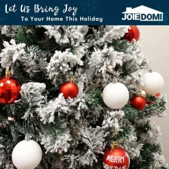 Joiedomi 50pcs Red And White Shatterproof Christmas Ornaments 12 Joiedomi 50pcs Red And White Shatterproof Christmas Ornaments -Christmas Ornaments Sales Store 50pcs Red and White Shatterproof Christmas Ornaments 6 600x600 1