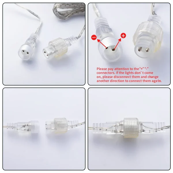 Joiedomi 2x 10 Tubes (19.8in) Christmas Meteor Shower Rain Lights, White 6 Joiedomi 2x 10 Tubes (19.8in) Christmas Meteor Shower Rain Lights, White - Image 4