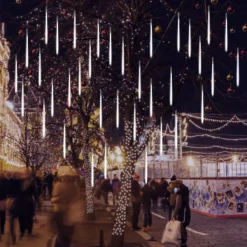 Joiedomi 2x 10 Tubes (19.8in) Christmas Meteor Shower Rain Lights, White 13 Joiedomi 2x 10 Tubes (19.8in) Christmas Meteor Shower Rain Lights, White -Christmas Ornaments Sales Store 540 LED Meteor Shower Rain Lights 10 Tubes 50cm White 2 Pack 6 result 600x600 1