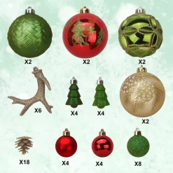 Joiedomi 56Pcs Christmas Ornaments With Pine Green & Gold -Christmas Ornaments Sales Store 56Pcs Christmas Ornaments with Pine Green amp Gold 2 600x600 1