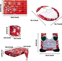 Joyin 5Pcs Christmas Gnome Toilet Seat Cover -Christmas Ornaments Sales Store 5Pcs Christmas Gnome Toilet Seat Cover 3 600x588 1