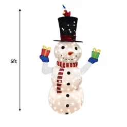 Joiedomi Collapsible LED Light Up Snowman Decoration 5ft -Christmas Ornaments Sales Store 5ft 160 LED Collapsible Snowman Yard Light 1 600x600 1
