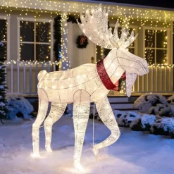 Joiedomi Christmas Cotton Moose LED Yard Light 5ft -Christmas Ornaments Sales Store 5ft Cotton Moose LED Yard Light 3 1 600x600 1