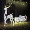 Joiedomi 3D Fabric LED Lighted Reindeer With Sleigh Decorations 5ft -Christmas Ornaments Sales Store 5ft Fabric Reindeer with Sleigh Christmas Yard Lights 1 1 600x614 1