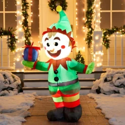 Joiedomi 5ft Inflatable LED Elf With Present Decoration 11 Joiedomi 5ft Inflatable LED Elf With Present Decoration -Christmas Ornaments Sales Store 5ft Inflatable LED Elf with Present Decoration 1 600x600 1