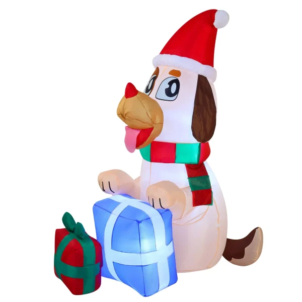 Joiedomi 5ft Tall LED Puppy Inflatable With Gifts Decoration 4 Joiedomi 5ft Tall LED Puppy Inflatable With Gifts Decoration - Image 2