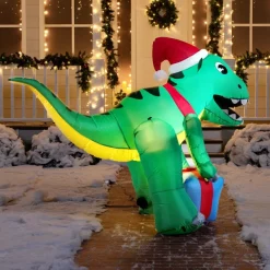 Joiedomi 5ft LED Giant Christmas Inflatable Dinosaur 11 Joiedomi 5ft LED Giant Christmas Inflatable Dinosaur -Christmas Ornaments Sales Store 5ft LED Giant Christmas Inflatable Dinosaur 1 600x600 1
