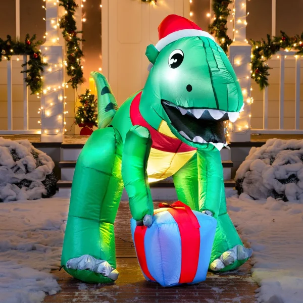 Joiedomi 5ft LED Giant Christmas Inflatable Dinosaur 3 Joiedomi 5ft LED Giant Christmas Inflatable Dinosaur