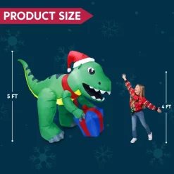 Joiedomi 5ft LED Giant Christmas Inflatable Dinosaur 12 Joiedomi 5ft LED Giant Christmas Inflatable Dinosaur -Christmas Ornaments Sales Store 5ft LED Giant Christmas Inflatable Dinosaur 4 600x600 1