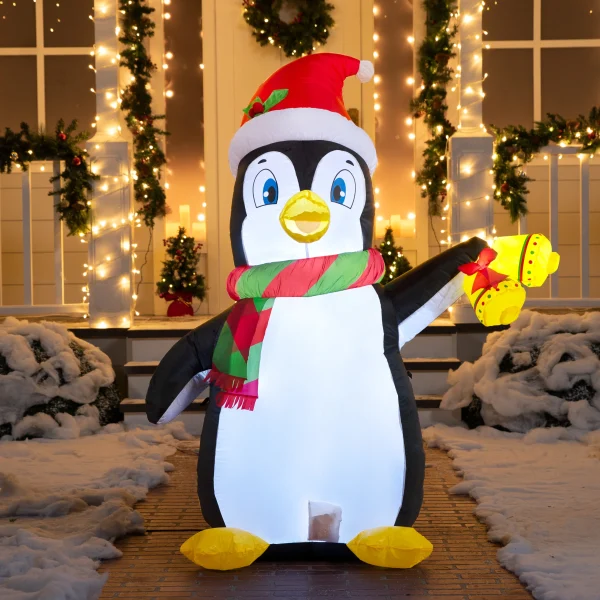 Joiedomi 5ft LED Inflatable Penguin Christmas Decoration 3 Joiedomi 5ft LED Inflatable Penguin Christmas Decoration