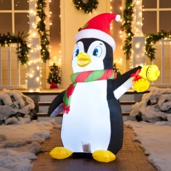 Joiedomi 5ft LED Inflatable Penguin Christmas Decoration 11 Joiedomi 5ft LED Inflatable Penguin Christmas Decoration -Christmas Ornaments Sales Store 5ft LED Inflatable Penguin Christmas Decoration 4 600x600 1
