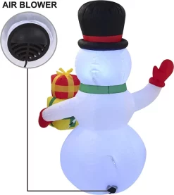 Joiedomi 5ft LED Inflatable Snowman Christmas Decoration -Christmas Ornaments Sales Store 5ft LED Inflatable Snowman Christmas Decoration 4 result 600x674 1