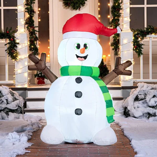 Joiedomi 5ft LED Light Up Big Snowman Blow Up 3 Joiedomi 5ft LED Light Up Big Snowman Blow Up