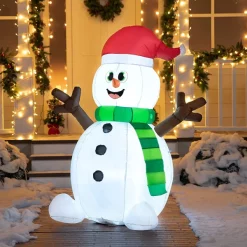 Joiedomi 5ft LED Light Up Big Snowman Blow Up 11 Joiedomi 5ft LED Light Up Big Snowman Blow Up -Christmas Ornaments Sales Store 5ft LED Light up Big Snowman Blow up 6 600x600 1