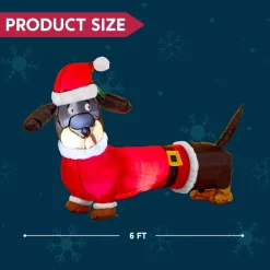 Joiedomi 5ft Long Dachshund Blow Up Christmas Decoration -Christmas Ornaments Sales Store 5ft Long Dachshund Blow Up Christmas Decoration 1 600x600 1
