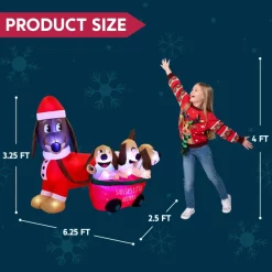 Joiedomi 5ft Long LED Christmas Inflatable Puppy 12 Joiedomi 5ft Long LED Christmas Inflatable Puppy -Christmas Ornaments Sales Store 5ft Long LED Christmas Inflatable Puppy 5 600x600 1