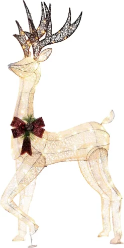 Joiedomi Christmas Tinsel Reindeer Buck LED Yard Light 5ft 10 Joiedomi Christmas Tinsel Reindeer Buck LED Yard Light 5ft -Christmas Ornaments Sales Store 5ft Tinsel Reindeer Buck LED Yard Lights 7 600x1199 1