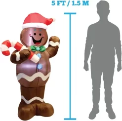 Joiedomi 5ft LED Yard Decoration Inflatable Gingerbread Man 13 Joiedomi 5ft LED Yard Decoration Inflatable Gingerbread Man -Christmas Ornaments Sales Store 5ft Yard Decoration Inflatable Gingerbread Man 6 result 600x596 1