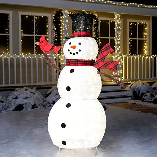 Joiedomi 6ft 240 LED Collapsible Snowman Yard Light 5 Joiedomi 6ft 240 LED Collapsible Snowman Yard Light - Image 3