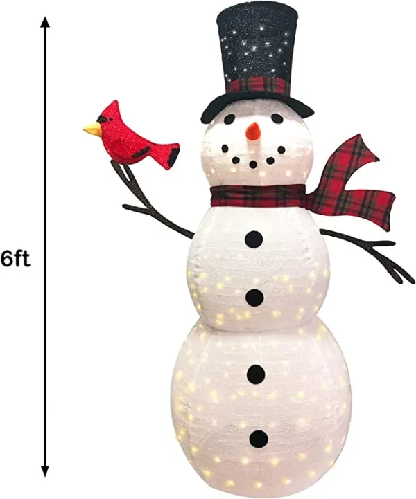 Joiedomi 6ft 240 LED Collapsible Snowman Yard Light 8 Joiedomi 6ft 240 LED Collapsible Snowman Yard Light - Image 6