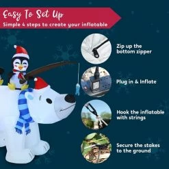 Joiedomi 6.5ft Large Christmas Polar Bear Inflatable Decoration -Christmas Ornaments Sales Store 6.5ft Large Christmas Polar Bear Inflatable Decoration 3 600x600 1