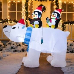 Joiedomi 6.5ft Large Christmas Polar Bear Inflatable Decoration -Christmas Ornaments Sales Store 6.5ft Large Christmas Polar Bear Inflatable Decoration 6 600x600 1