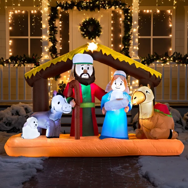 Joiedomi 6.5ft Large Nativity Scene Inflatable 3 Joiedomi 6.5ft Large Nativity Scene Inflatable