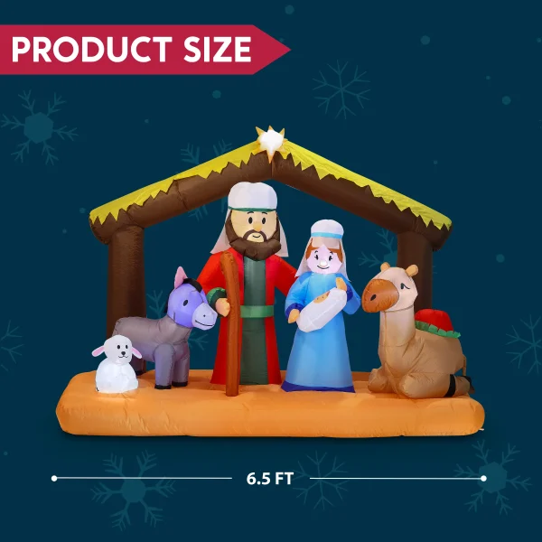 Joiedomi 6.5ft Large Nativity Scene Inflatable 7 Joiedomi 6.5ft Large Nativity Scene Inflatable - Image 5