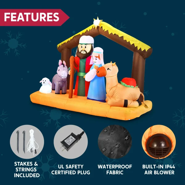 Joiedomi 6.5ft Large Nativity Scene Inflatable 8 Joiedomi 6.5ft Large Nativity Scene Inflatable - Image 6