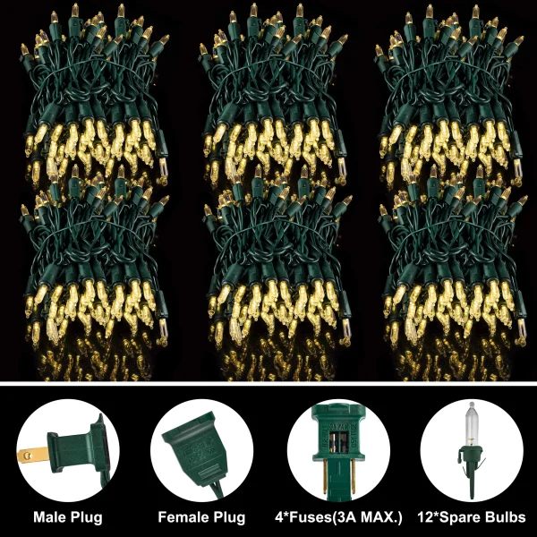 Joiedomi 600 LED Cool White Led String Lights Green Wire 5 Joiedomi 600 LED Cool White Led String Lights Green Wire - Image 3