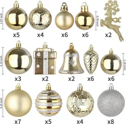 Joiedomi 66pcs Gold And Silver Christmas Ornaments -Christmas Ornaments Sales Store 66Pcs Christmas Assorted Ornaments Gold amp Silver 2 600x594 1