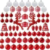 Joiedomi 66pcs Red And White Christmas Ornaments