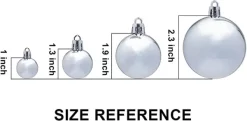 Joiedomi 66pcs White And Silver Christmas Ornaments -Christmas Ornaments Sales Store 66Pcs Christmas Assorted Ornaments Silver amp White 7 600x295 1