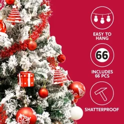 Joiedomi 66pcs Assorted Red And White Christmas Ornaments -Christmas Ornaments Sales Store 66Pcs Red and White Christmas Assorted Ornaments 6 1 600x600 1