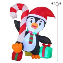 Joiedomi 6ft Tall LED Funny Inflatable Christmas Penguin -Christmas Ornaments Sales Store 6Ft Chubby Penguin 3 result 600x600 1