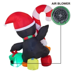 Joiedomi 6ft Tall LED Funny Inflatable Christmas Penguin -Christmas Ornaments Sales Store 6Ft Chubby Penguin 4 result 600x600 1