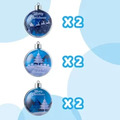 Joiedomi 6pcs Clear Christmas Ornament Balls -Christmas Ornaments Sales Store 6Pcs 7CM Christmas Photo Ornament Ball 2 600x600 1