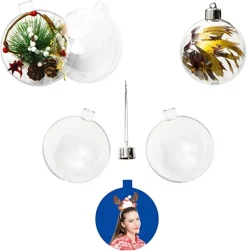 Joiedomi 6pcs Clear Christmas Ornament Balls -Christmas Ornaments Sales Store 6Pcs 7CM Christmas Photo Ornament Ball 3 600x609 1