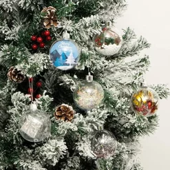 Joiedomi 6pcs Clear Christmas Ornament Balls -Christmas Ornaments Sales Store 6Pcs 7CM Christmas Photo Ornament Ball 6 600x600 1