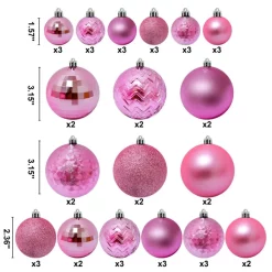 Joiedomi 46Pcs Assorted Size Light Pink Christmas Ball Ornaments -Christmas Ornaments Sales Store 6Pcs Assorted Size Light Pink Christmas Ball Ornaments 3 600x600 1