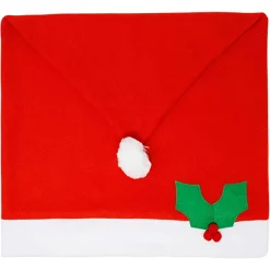 Joyin 4pcs Santa Hat Chair Covers And 2pcs Handle Covers -Christmas Ornaments Sales Store 6Pcs Chair Cover Santa Claus Hat with Two Door Handle Covers 4 1