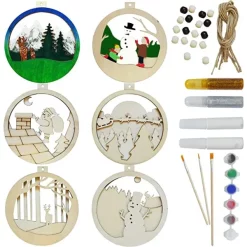 Joiedomi 6pcs DIY Wooden Christmas Ornaments -Christmas Ornaments Sales Store 6Pcs DIY Wooden Christmas Ornaments 3 结果 600x600 1