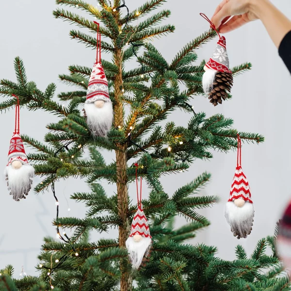 Joyin 6Pcs Pine-cone Body Gnome Ornaments Set 7 Joyin 6Pcs Pine-cone Body Gnome Ornaments Set - Image 6