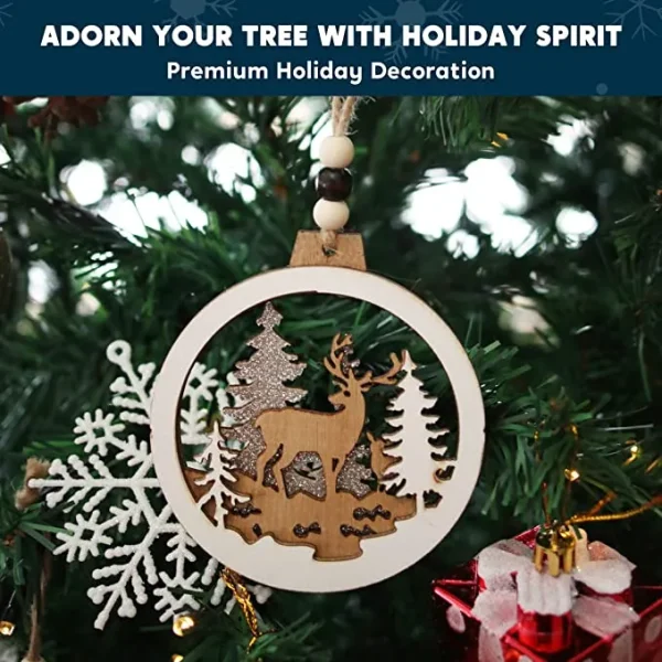 Joiedomi 6pcs Christmas Hanging Reindeer Ornaments 5 Joiedomi 6pcs Christmas Hanging Reindeer Ornaments - Image 3