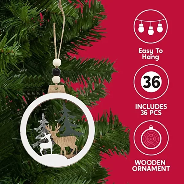 Joiedomi 6pcs Christmas Hanging Reindeer Ornaments 3 Joiedomi 6pcs Christmas Hanging Reindeer Ornaments