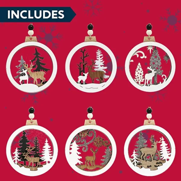 Joiedomi 6pcs Christmas Hanging Reindeer Ornaments 8 Joiedomi 6pcs Christmas Hanging Reindeer Ornaments - Image 6