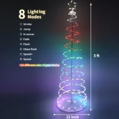 Joiedomi 6ft 135 LED Smart Animated Lightshow Spiral Christmas Tree -Christmas Ornaments Sales Store 6ft 135 LED Smart Animated Lightshow Spiral Christmas Tree 6 scaled 600x600 1