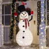Joiedomi 6ft 240 LED Warm White Collapsible Snowman -Christmas Ornaments Sales Store 6ft 240 LED Tinsel Collapsible Snowman LED Yard Light 600x600 1